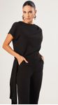 Calça Flare Em Crepe