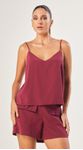 Blusa de Alça com Decote V Cereja