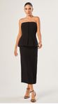 Blusa Peplum com Recortes Preto 