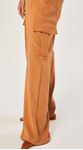 Calça Cargo em Crepe Castanho