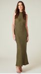 Vestido Midi sem Mangas Cidreira 