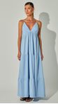 Vestido Longo de Alça Azul