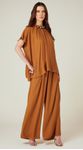 Blusa Ampla com Esferas Caramelo