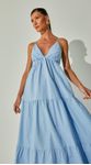 Vestido Longo de Alça Azul