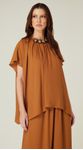 Blusa Ampla com Esferas Caramelo