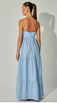 Vestido Longo de Alça Azul
