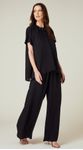 Blusa Ampla com Esferas Preto 