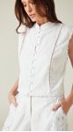 Blusa sem Mangas Guipir Branco 