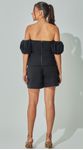 Blusa Peplum Sarja Preto