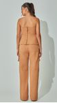 Calça Cargo Cintura Alta Camel