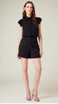 Blusa com Babados Preto 