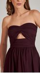 Vestido Midi Franzido Tricoline