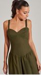 Vestido Midi Laço em Tricoline