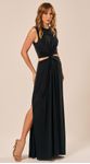 Vestido Longo com Recorte Preto