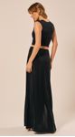 Vestido Longo com Recorte Preto