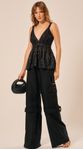 Blusa Peplum em Renda Preto 