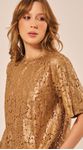 Blusa em Renda Dourado