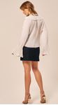Blusa Manga Longa com Babados Off 