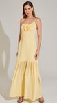 Vestido Longo de Alças Amarelo