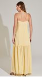 Vestido Longo de Alças Amarelo