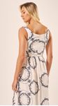 Vestido Midi Linho Bordados Off White