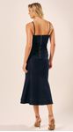 Vestido Midi Recortes Jeans