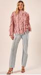 Camisa Babados Cascata Rosa
