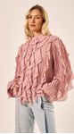 Camisa Babados Cascata Rosa