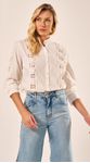 Camisa Flores Off White