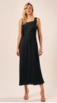 Vestido Longo em Crepe Preto