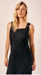 Vestido Longo em Crepe Preto