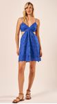 Vestido Curto Alça Fina Azul 