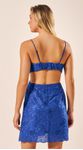 Vestido Curto Alça Fina Azul 