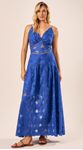 Vestido Longo Alça Fina Azul