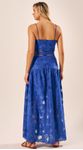 Vestido Longo Alça Fina Azul