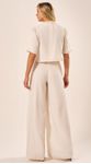 Blusa Cropped Decote V Off White