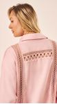Camisa Rendas Viscolinho Rosa Claro 