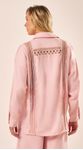 Camisa Rendas Viscolinho Rosa Claro 