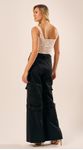 Calça Cargo Cintura Alta Preto
