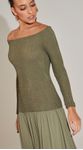 Vestido Midi Ombro a Ombro Malha
