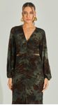 Vestido Longo Velvet Flowers
