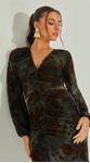 Vestido Longo Velvet Flowers