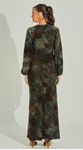 Vestido Longo Velvet Flowers