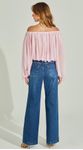 Blusa Ombro a Ombro Manga Longa 