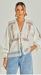 Blusa Manga Longa com Renda 