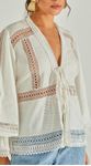 Blusa Manga Longa com Renda 