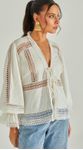 Blusa Manga Longa com Renda 