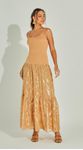 Vestido Midi Jacquard Metalizado