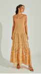 Vestido Midi Jacquard Metalizado