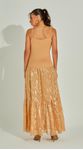 Vestido Midi Jacquard Metalizado